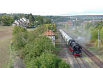 IGEW 41 1144-9 mit dem RE 16595  Rotkäppchen-Express II  nach Zeulenroda unt Bf, am 10.10.2020 in Freyburg Bbf.