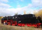 Die 50 3501 vom Dampflokwerk Meiningen im Bf Karsdorf; 24.10.2010 (Foto: G�nther G�bel)