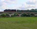 TG 50 3708-0 mit dem DLr 91934 von Freyburg nach Karsdorf zur Abstellung, auf dem Unstruthochwasserviadukt bei Kirchscheidungen; 14.09.2008 (Foto: Dieter Thomas)  