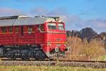EBS V200 507 am 21.11.2025 auf der Unstrutbahn bei Kleinjena. (Foto: Tom Klötzer)