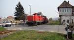 Zum ersten mal waren am 31.03.2014 Loks der Baureihe 212 auf der Unstrutbahn unterweg.