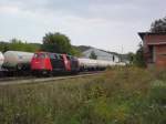Am 11.09.2012 zog die EBS 228 757-1 abgestellte Kesselwagen aus dem Zementwerk Karsdorf in den Bbf Karsdorf, die dann von InfraLeuna 209 �bernommen und in Richtung Naumburg abgefahren wurden.