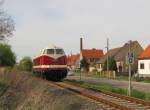 Am 17.04.2014 hatte die neulackierte 118 757-3 (92 80 1228 757-1 D-EBS) der Erfurter Bahnservice GmbH ihre Premierenfahrt in DR Farben.