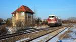 Am Morgen des 19.03.2018 war die EBS 118 719-4 in Laucha unterwegs als Tfzf von Karsdorf nach Naumburg Hbf.