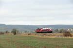 Am 14.01.2022 �berf�hrte die EBS 118 719-4 die DB 111 185-5 vom DB Stillstandsmanagement in Karsdorf nach Naumburg Hbf.
