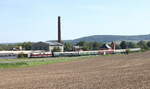 Zum gr��ten Weinfest in Mitteldeutschland, dem Freyburger Winzerfest, kam am 09.09.2023 die PRESS 118 757-4 mit einem sch�nen Wagenpark aus Zwickau (Sachs) Hbf ins Unstruttal und f�hrt hier in Laucha