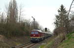 EBS 132 293-2 mit dem Lr 16993 von Karsdorf nach Freyburg am 24.03.2019 am ehem.