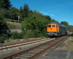 EKO Trans 232 850-8 am 13.09.2008 beim umsetzen in Freyburg, damit sie die Sonderzugwagen zum abstellen nach Naumburg Hbf bringen kann.