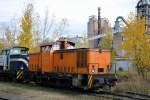 Die ehemalige Lok 6 (LEW 15611) vom Zellstoff- und Papierfabrik Rosenthal GmbH in  Blankenstein, am 21.10.2013 abgestellt in Karsdorf.
