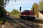LEG 202 703-5 (92 80 1203 230-8 D-LEG) rangiert nach der Ankunft mit dem  Rotk�ppchen-Express  aus Altenburg im Bf Freyburg.