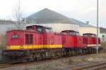 EBS 202 487-5 + 202 057-6 + 201 001-5 am 25.03.2014 in Karsdorf Bbf.