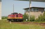 Die EBS 202 487-5 brachte am 22.05.2014 einen Kesselwagenzug nach Karsdorf.