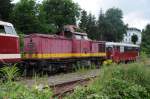 EBS 202 487-5 war am 16.07.2014 zusammen mit der EBS 228 757-1 und dem EBS 772 345-5 von Karsdorf in Richtung Naumburg unterwegs.