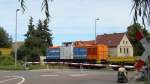 Am 13.08.2014 war zum erstenmal die NBE RAIL 203 214-2 zu Gast auf der Unstrutbahn.