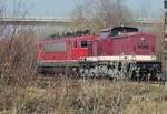 EBS 110 001-5 + FWK 155 119-1 am 25.02.2021 im Bahnhof Karsdorf.