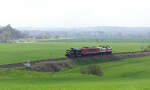 EBS 202 597 überführte am 08.04.2021 die FWK 155 119 + EBS 243 822 von Naumburg Hbf nach Karsdorf.