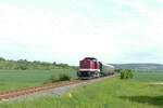 Am 19.05.2023 überführte die EBS 110 001-5 von Karsdorf bis Naumburg (S) Hbf zwei Wagen mit dem Ziel Zwickau.