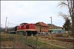Die 112 481-7 von MaS Bahnconsult bespannte am 19.03.2022 eine Chartersonderfahrt von Lipsia Erlebnisreisen nach Leipzig Hbf.