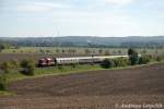 LEG 202 703-5 mit dem RE 16583  Rotk�ppchen-Express  von Altenburg nach Freyburg, bei Kleinjena.