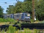 RBH 143 916-5 am Ende eines Lokzugs nach Karsdorf, am 19.07.2018 in Naumburg Hbf.