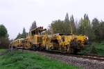 Am 11.10.2014 wurde das Unstrutbahngleis zwischen Laucha (km 14,5) und Kirchscheidungen nachgestopft.