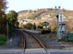 Neubau des Haltepunkts und der Bahn-Bus-Schnittstelle am 02.11.2011 in Freyburg.