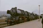 Am 28.01.1983 fotografierte Klaus Pollm�cher in Nossen die DR 50 3536 gemeinsam mit der 35 1113 und dem P 15768 nach Riesa.