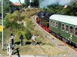 Die 41 1144-9 mit dem leeren  Rotk�ppchen-Express I  aus Altenburg, auf der Fahrt am 30.09.2012 zur Abstellung nach Karsdorf.