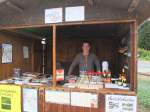 Infostand unserer IG zum Winzerfest, am 08.09.2013 am neuen Haltepunkt in Freyburg.
