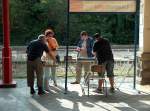 Unser Infostand zum Winzerfest am Freyburger Bahnhof.