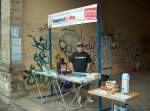 Der Nachwuchs half an unserem Infostand in Freyburg auch tatkr�ftig mit.