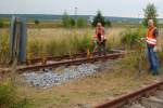 Bernd Schade und Thomas M�ller im Arbeitseinsatz in Ro�leben, damit zu unserem 5.