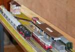Ein Diorama anl�sslich  125 Jahre Unstrutbahn  mit einer Szene aus dem Bahnhof Laucha.
