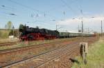 IG Dampflok Nossen 50 3610-8 mit dem DbZ 92444 von Nossen nach Bebra zum Dampflokfest, am 27.04.2012 in Naumburg Hbf.