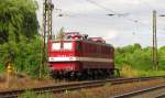 Erfurter Bahnservice 142 110-6 (91 80 6142 110-6 D-EBS) am 26.06.2012 abgestellt in Naumburg Hbf.