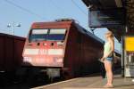 DB 101 052-9 mit dem IC 2152 von Leipzig Hbf nach Frankfurt (M) Flughafen Fernbf, am hei�en 28.07.2013 in Naumburg Hbf.
