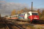 DB 101 070-1 mit dem IC 2153 von Frankfurt (M) Hbf nach Leipzig Hbf, am 24.10.2013 bei der Einfahrt in Naumburg Hbf.