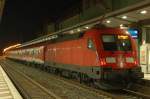 DB 182 024 mit der RB 16329 von Eisenach nach Halle (S) Hbf, am 11.11.2013 in Naumburg Hbf.