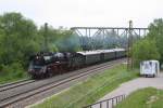 DB Museum 03 1010-2 mit dem DPE 20041 von Berlin-Sch�neweide Pbf nach Meiningen, am 17.05.2014 bei der Einfahrt in Naumburg Hbf.