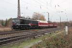 EBS 155 007 + 118 719 + 142 110 + 142 145 am 07.01.2019 in der Abstellung in Naumburg Hbf.
