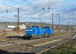PRESS 204 033 + 204 xxx als Tfzf Richtung Bad Kösen, am 03.01.2022 in Naumburg Hbf.
