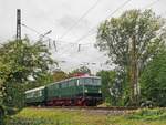 Die 211 013-8 der Dampflok Glauchau war am 18.09.2022 in Naumburg (S) Hbf in Richtung Großkorbetha unterwegs.