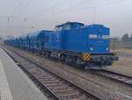 Am 11.02.2025 pausierte die PRESS 204 013-3 mit Fc-Wagen in Naumburg (S) Hbf.
