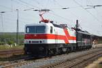 Am 08.05.2019 war die EBS 243 822-4 zusammen mit der 155 007-8 in Naumburg (S) Hbf Richtung Bad Kösen unterwegs.