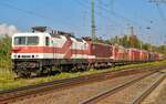Am 02.10.2025 pausierten die EBS/FWK-Loks 143 822, 143 936, 155 196, 156 003, 156 004, 185 329, 155 195 und 155 119 in Naumburg (S) Hbf.