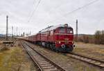 Am 13.03.2025 überführte die EBS V200 507 die EBS-Städteexpresswagen und die EBS 232 592 von Karsdorf nach Naumburg (S) Hbf.