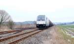 Am 03.02.2014 war erstmals eine TRAXX Lok der Baureihe 285 auf der Unstrutbahn unterwegs.