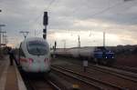 InfraLeuna 207 mit leeren Kesselwagen auf der Fahrt von Karsdorf nach Großkorbetha, am 21.03.2014 in Naumburg Hbf.