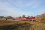 Am 07.11.2018 war ein Lokzug auf der Unstrutbahn unterwegs EBS 132 293-2 brachte 143 212, 143 178, 143 216, 143 129, 143 073, 143 906, 143 829, 112 132, 112 129, 143 802, 143 965 und 143 109 von