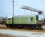 VEB Zementwerk Karsdorf WL 001 am 03.10.1987 im Bf Vitzenburg.